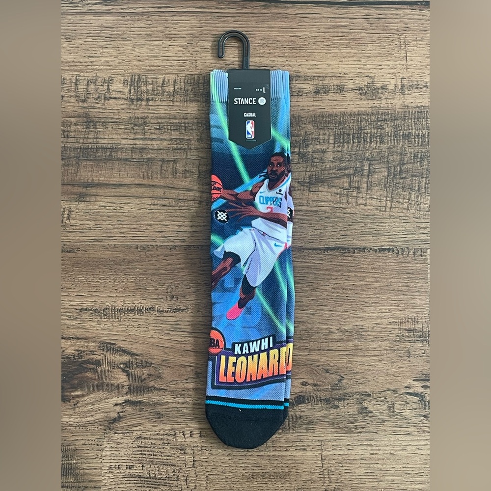 Stance Casual Crew Socks ‘Kawhi Leonard’ (size mens L 9-13)